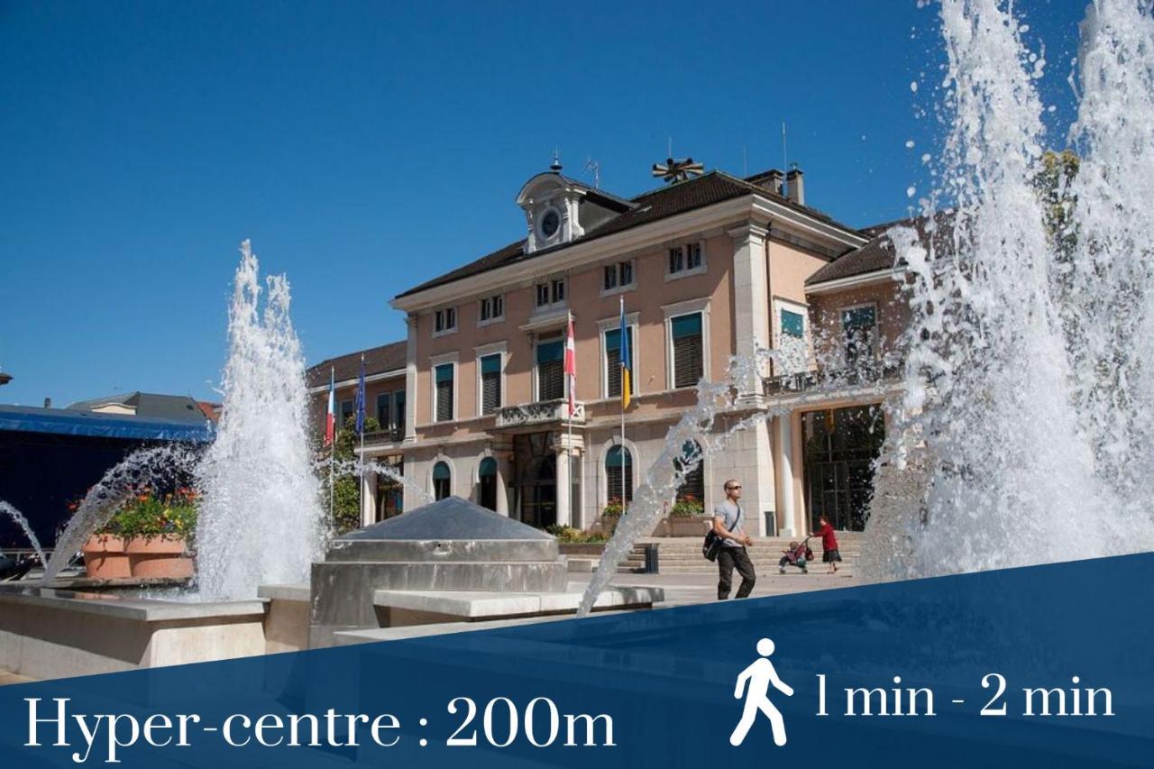 Homey Cycy - New / Free Parking / Hyper-Centre / Proche Geneve Annemasse Buitenkant foto